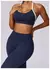 Sutiã esportivo de ginástica Halter Sutiã esportivo anti-suor Sutiã de ioga respirável Top curto à prova de choque Fitness Push Up Top de treino feminino - Zexv