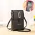 Bolsa de mão feminina Buylor Pocket com tela sensível ao toque para celular, bolsa de ombro em couro macio, bolsas femininas baratas, carteira pequena, bolsas crossbody - Zexv