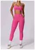 Sutiã esportivo de ginástica Halter Sutiã esportivo anti-suor Sutiã de ioga respirável Top curto à prova de choque Fitness Push Up Top de treino feminino