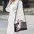 Bolsa de ombro transversal de couro sintético feminina, bolsa casual para jantar e casamento, bolsa com aba e estampa de jacaré