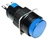 BOTAO MINI PULSADOR JNG | YLAY8E-Y11B | SEM ILUMINAÇÃO | REDONDO | AZUL | 16MM | PLASTICO