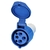 ACOPLAMENTO INDUSTRIAL JNG | MGI-213 | 2P+T | 16 AMPERES | 220V | 6H | AZUL | IP44