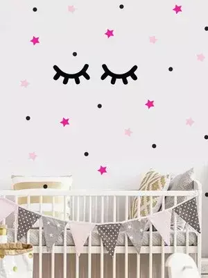 Cílios Decorativos de Parede na Cor Azul