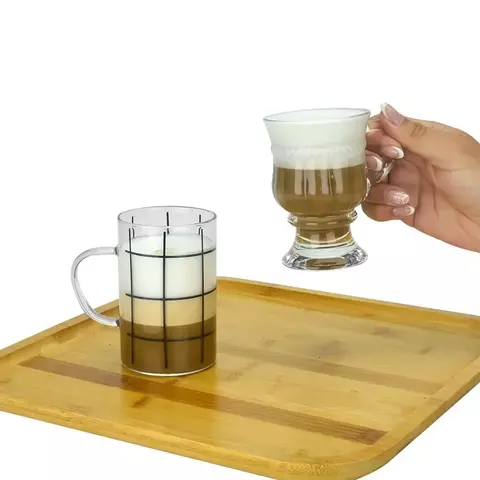 Caneca de Vidro Stripes 280ml