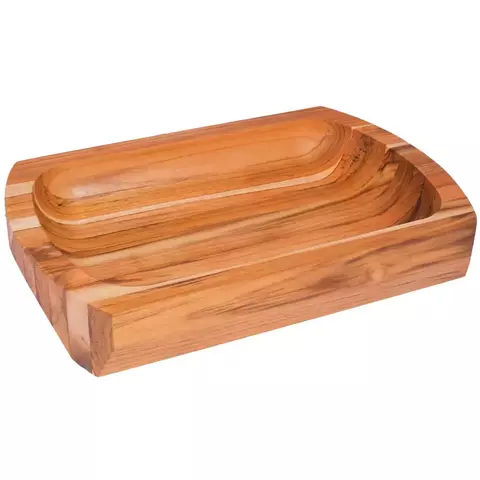 Gamela Retangular Média Teca #