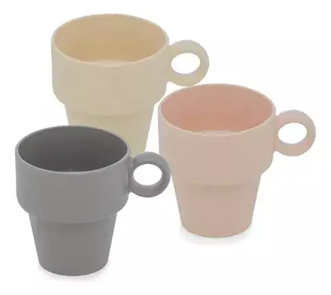 Xícara de Chá Fibra de Bambu e PP 210ml Sortida #