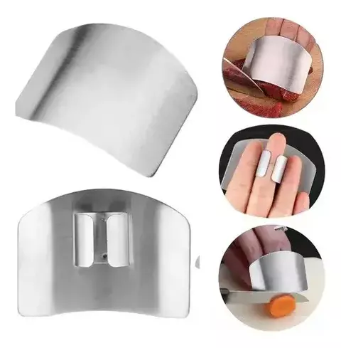 Protetor de Dedos Inox para Cortar Alimentos 6,5x4,5cm #