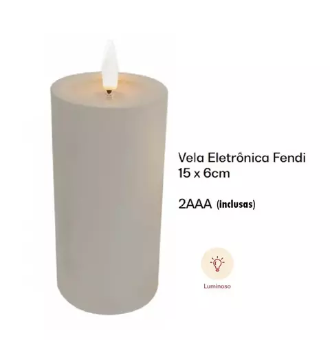Vela Eletrônica Fendi 15x6cm #