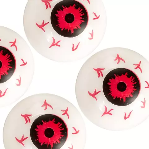 Enfeite Halloween Olhos de Plastico 06 Peças
