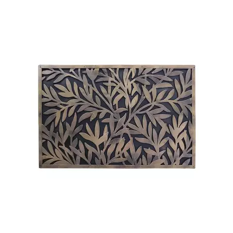 Capacho de Borracha com Estampa de Folhas de Samambaia #