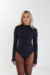 Body Manga Longa Preto Storm - comprar online