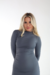Vestido Manga Longa Cinza Aster na internet