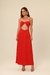 Vestido midi recortes rubi - Letih