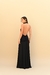 Imagem do vestido longo drapeado preto Mia