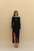 vestido fenda assimétrica Betina na internet
