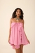 vestido rosa babados dunas - loja online