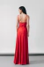 Vestido longo pérola negra vermelho - Letih