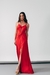 Vestido longo pérola negra vermelho - Letih