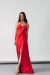 Vestido longo pérola negra vermelho - Letih