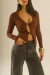 blusa torcida marrom Rita