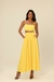 Conjunto saia midi e top amarelo brisa na internet