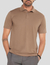 Polo Masculina Sem Bolso Basic Pique P.A - Cor Marrom Oliva - comprar online