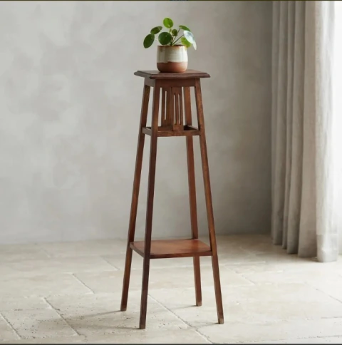 PEDESTAL ANTIGUO COLUMNA MADCETERO O PARA ESCULTURAS ESTILO INGLES EN ROBLE. COD: 107012