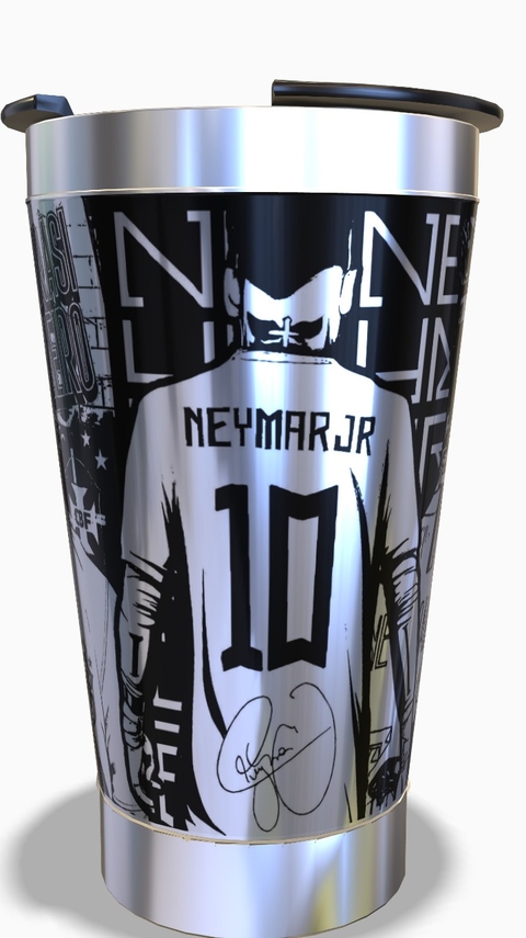 Copo Neymar Jr 473ml Térmico Inox com Tampa e Abridor | Gravação a Laser
