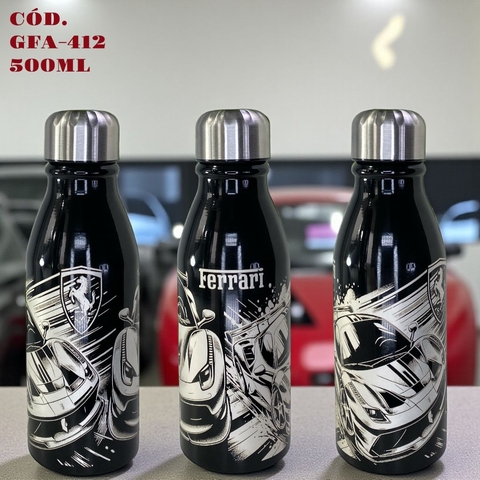 Linha Ferrari - Garrafas e Copo Térmicos Personalização a Laser