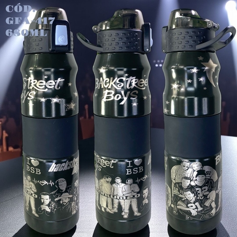 Garrafa Backstreet Boys 680ml Térmico Inox | Gravação a Laser