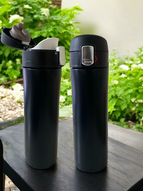 Garrafa Térmica de Aço Inoxidável 450 ML Com Parede Dupla, Isolamento Para Quente e Frio