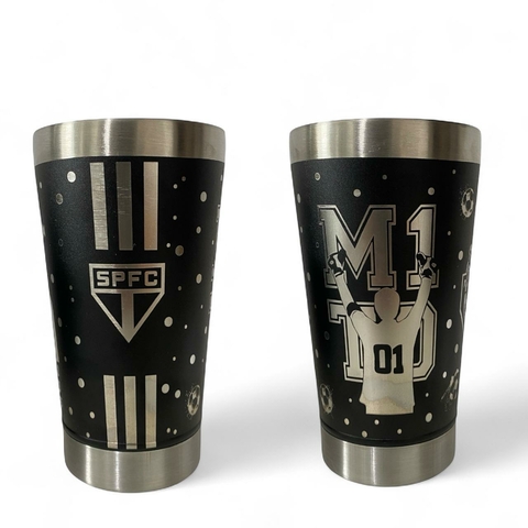 Copo Térmico Tricolor São Paulo Fc 473ml |tampa E Abridor