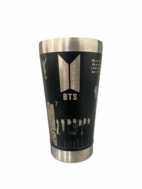Copo Bts Térmico Inox 473ml Preto\ Kpop Armys Fans