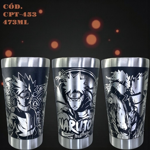 Copo Naruto Térmico 473ml com Tampa e Abridor- Poder do Ninja Icônico
