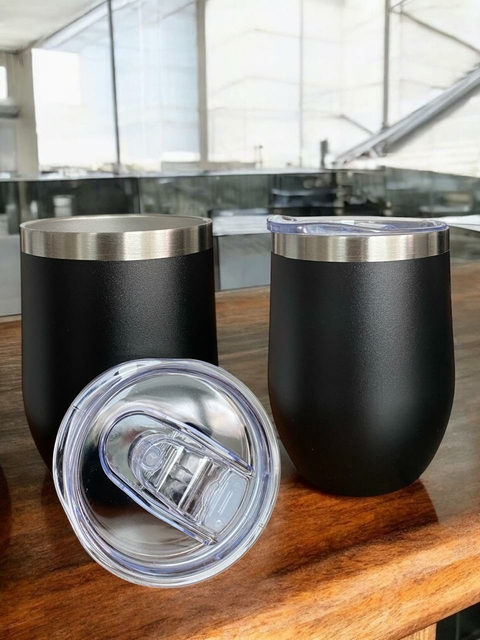 Copo Térmico Modelo Cuia 350ml com Tampa- Aço Inox| Personalização a Laser