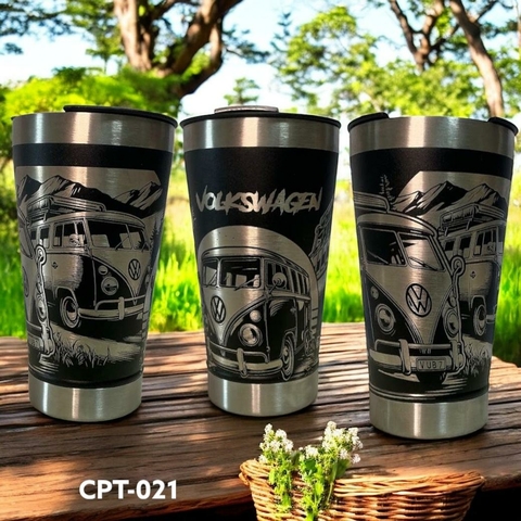Copo Térmico Personalizado a Laser com Gravação 360º – Kombi Volkswagen