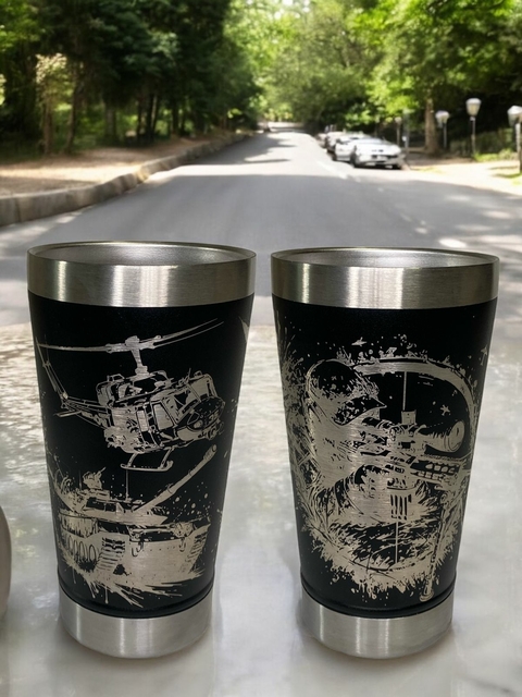 Copo Térmico Inox 473ml Millitar - com Tampa e Abridor Personalizado a Laser