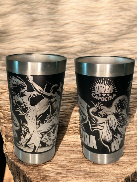 Copo Térmico Inox 473ml Capoeira | Viva a Capoeira | Personalizado a Laser