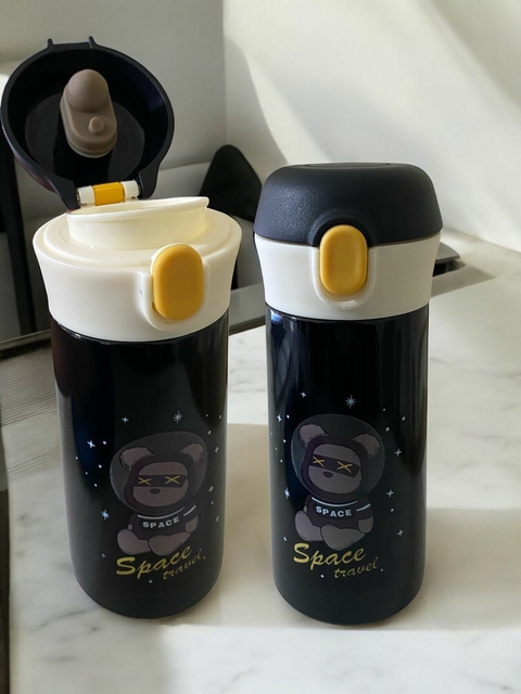 Garrafinha Infantil Térmica Space Travel com Tampa de Clique- 350ml