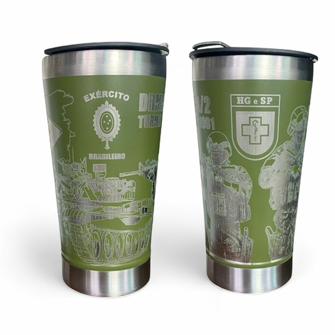 Copo Térmico Militar Inox 473ml- Exército Brasileiro