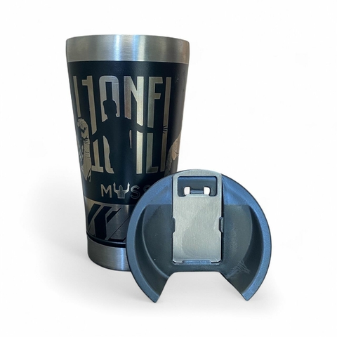 Copo Messi Térmico Inox 473ml com Tampa e Abridor| Personalização a Laser
