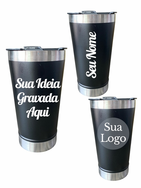Kit com 10 Copos Térmicos Personalizados 473ml Ganhe +1| Gravação a Laser