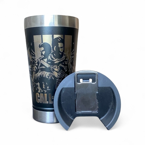 Copo Térmico Call Of Duty 473ml Inox Com Tampa E Abridor