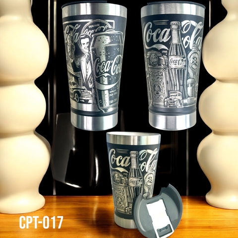 Copo Térmico Personalizado a Laser com Gravação 360º – Personalizado coca cola