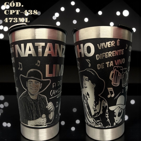 Copo Natanzinho Lima Térmico Inox 473ml Com Tampa E Abridor