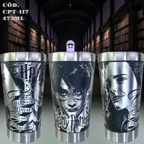 Copo Térmico Inox Harry Potter Personalizado A Laser 473ml