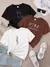 Kit 3 camisas femininas de algodão na internet