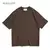 Wavlatii camisetas de verão de grandes dimensões para mulheres homens marrom c