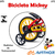 Bicicleta Infantil Aro 12 Mickey Nathor, Color Rojo