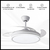 Ventilador De Techo Retráctil Con Luz Cálida Y Fría 4 Aspas Estructura Blanco Aspas Transparentes Diámetro 48 Cm Frecuencia 50hz Material De Las Aspas Plástico Dinax Vdtcfhb002bk en internet